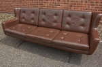 Skjold Sorensen Leather & Chrome 3 Seat Shaker Sofa 