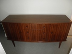 1960s Walnut Bow Fronted Sideboard