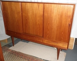 1960s Omann Jun Danish Teak High-board Cabinet – Model No. 17