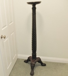 Large Victorian Carved Cuban Mahogany Torchére (c1850) 