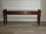 Late Victorian Mahogany Window Seat / Hall Bench with cushion