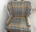 Pair of Geo lll Style Wingback Armchairs