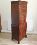 Flame Mahogany Chest on Chest