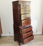 Flame Mahogany Chest on Chest