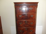 Flame Mahogany Chest on Chest