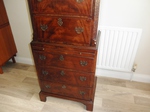 Flame Mahogany Chest on Chest