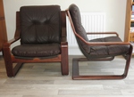 Pair of Danish Cantilever Armchairs