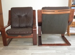 Pair of Danish Cantilever Armchairs