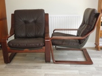 Pair of Danish Cantilever Armchairs