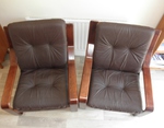 Pair of Danish Cantilever Armchairs