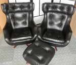 Pair of Parker Knoll Statesman Recliners with Footstool