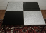 1960s Modernist Marble/Granite & Chrome Occasional Table
