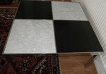 1960s Modernist Marble/Granite & Chrome Occasional Table