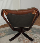 Pair of Brown Leather Falcon Chairs