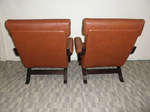 Pair of Ingmar Relling Design Leather Armchair