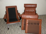 Pair of Ingmar Relling Design Leather Armchair