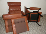 Pair of Ingmar Relling Design Leather Armchair