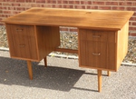 Mid-20th Century Walnut Kneehole Desk