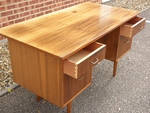 Mid-20th Century Walnut Kneehole Desk