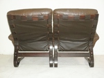 Elsa & Nordahl Solheim – 1960s High back Leather Sofa / Chair Set 