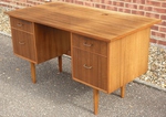 Mid-20th Century Walnut Kneehole Desk