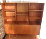 1960s Teak Display Bookcase with Cupboard by Peter Løvig Nielsen
