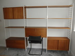 Ladderax 3 Bay Teak Unit by Staples