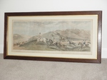 Pair – Oak Framed Hunting Prints         (Ref: Antique Prints)