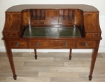 Edwardian Sheraton Style Mahogany Carlton House Desk