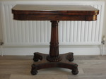 Regency Rosewood Pedestal Card Table