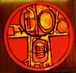 Poole Delphis No. 5 Charger : Paintress: Carol Cutler