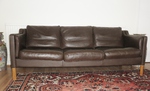 Skalma - Danish brown leather sofa