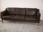 Skalma - Danish brown leather sofa