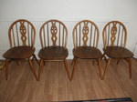 4 Ercol Windsor Dining Chairs (Fleur de Liy back splat)  