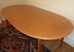 Danish Light Teak Extending Dining Table 