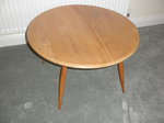 1950s Ercol Circular Coffee / Supper Table – Light Finish 