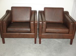 Pair of Borge Mogensen Style 2211 Armchairs