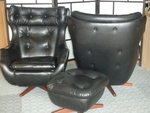 Pair of Parker Knoll Statesman Recliners with Footstool