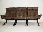 Elsa & Nordahl Solheim – 1960s High back Leather Sofa / Chair Set 