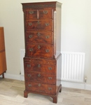 Flame Mahogany Chest on Chest