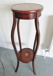 Edwardian Mahogany Sheraton Style Plant Stand / Torchere
