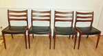 Set of 4 – Set of 4 – Danish Style Dining Chairs by Robert Heritage – Teak & Leather