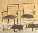 Pair of Staples Ladderax Carvers / Armchairs 