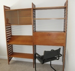 Staples Teak Ladderax 2 Bay Unit with Bureau